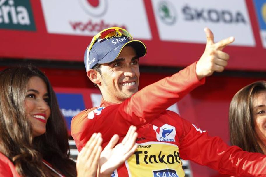 Alberto Contador rimane in maglia rossa. Bettini